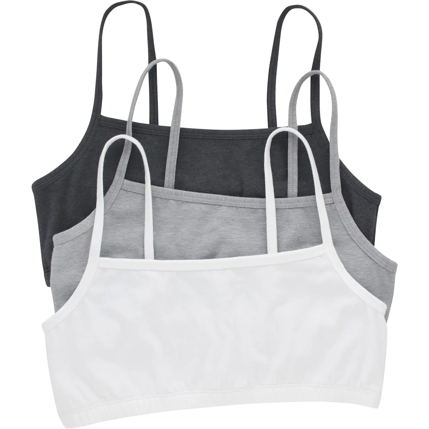 3-Pack Women’s Cotton String Bralette Wireless Sports Bra Set| Seamless Soft Everyday Lounge Bra Solid & Assorted Colors