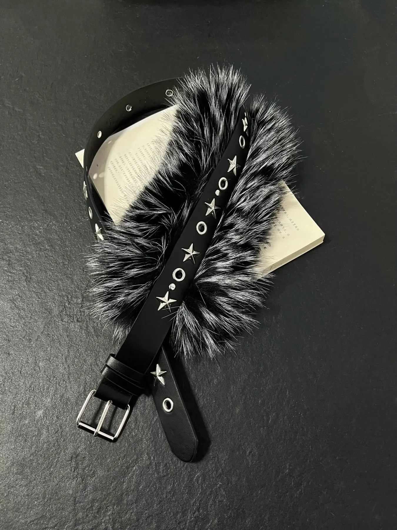 Millennium Hot Girl Plush Splicing Belt Subcultural Punk Style Niche Design Fashionable Personalized Decorative Belt