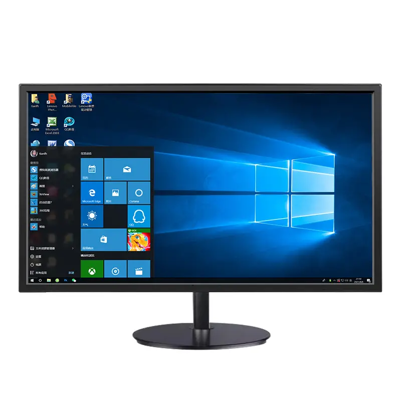 VA Widescreen Computer Monitor, 19-24 Inch HD Display for Office Surveillance, Desk Mount Compatible with PC/Laptop/DVR, High-Definition Desktop Screen, Flat