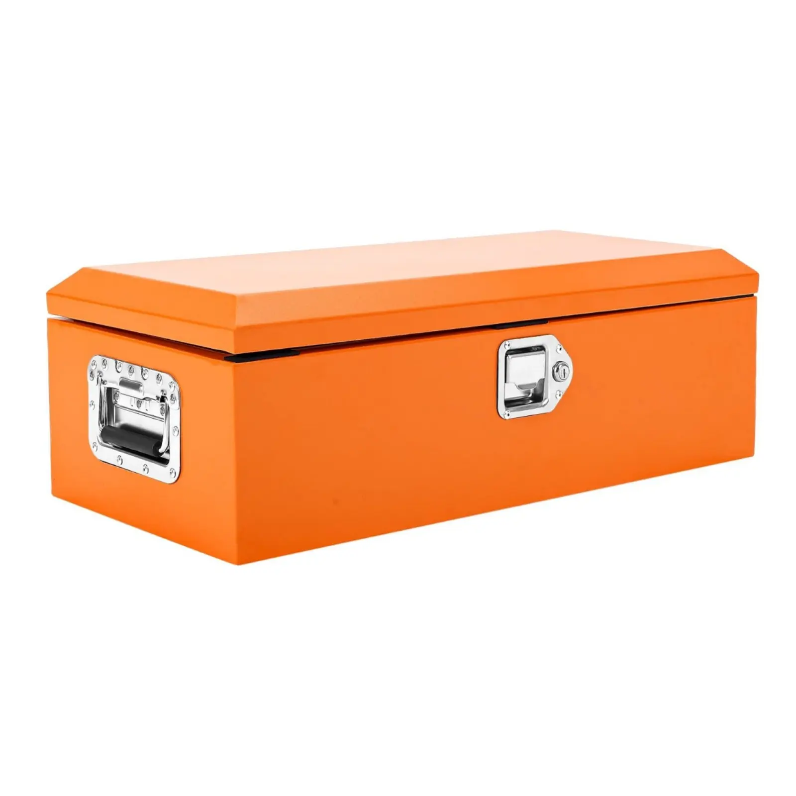 30 Inch Steel Truck Bed Tool Box Truck Car Outdoor Trailer Pickup Toolbox, RV Storage Organizer w/Lock & Keys, Orange