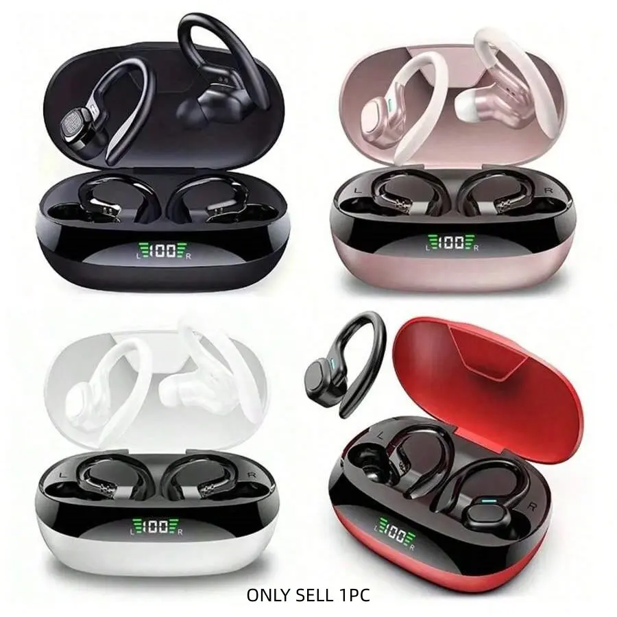 Wireless In-Ear Earbuds, High-Fidelity Sound, Long Battery Life,  Microphone, LED Charging Case, Chargeable, Waterproof, Compatible with Android & iPhone