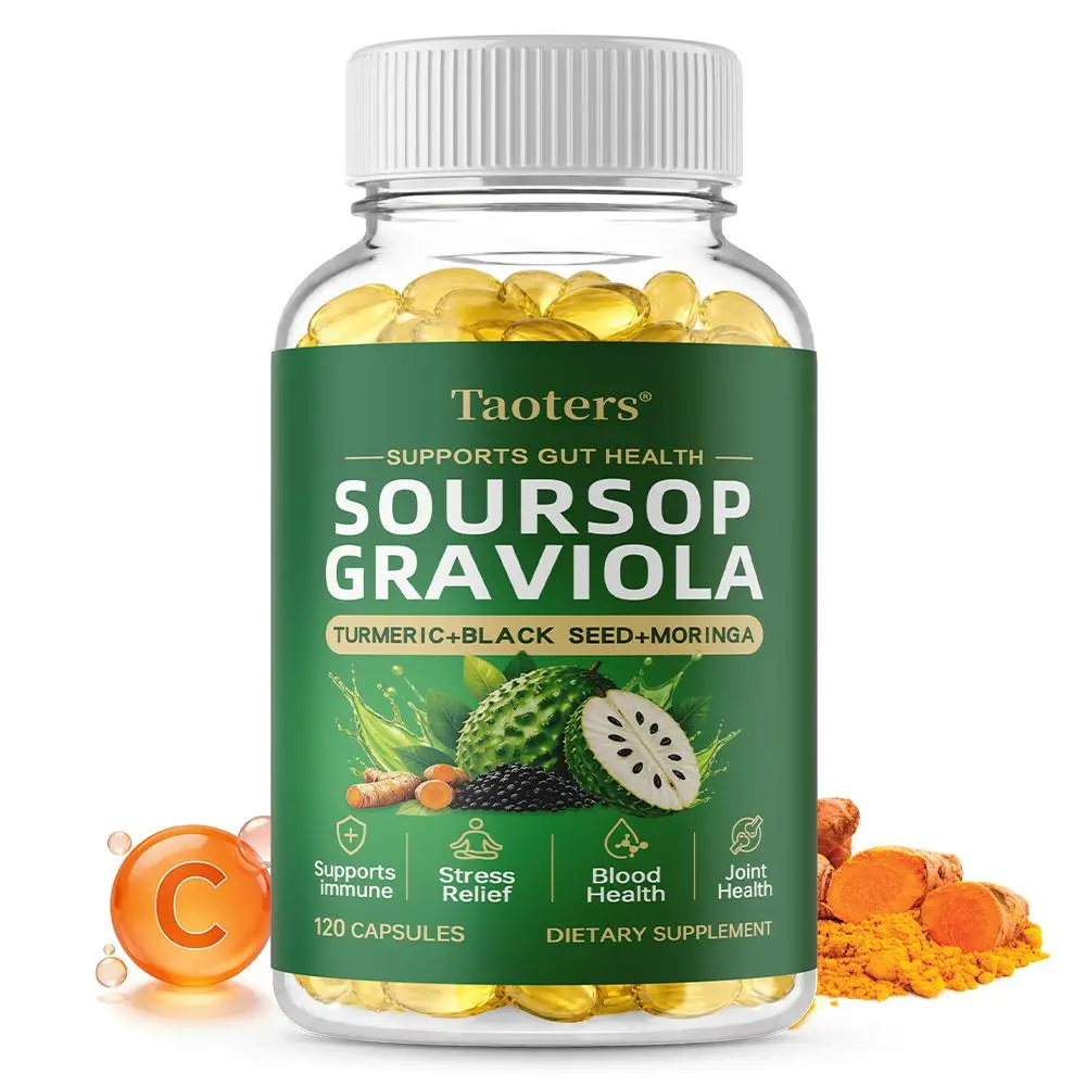Taoters Soursop Health Supplement, ​​Supports Joint Mobility and Immune Health, 120 Capsules