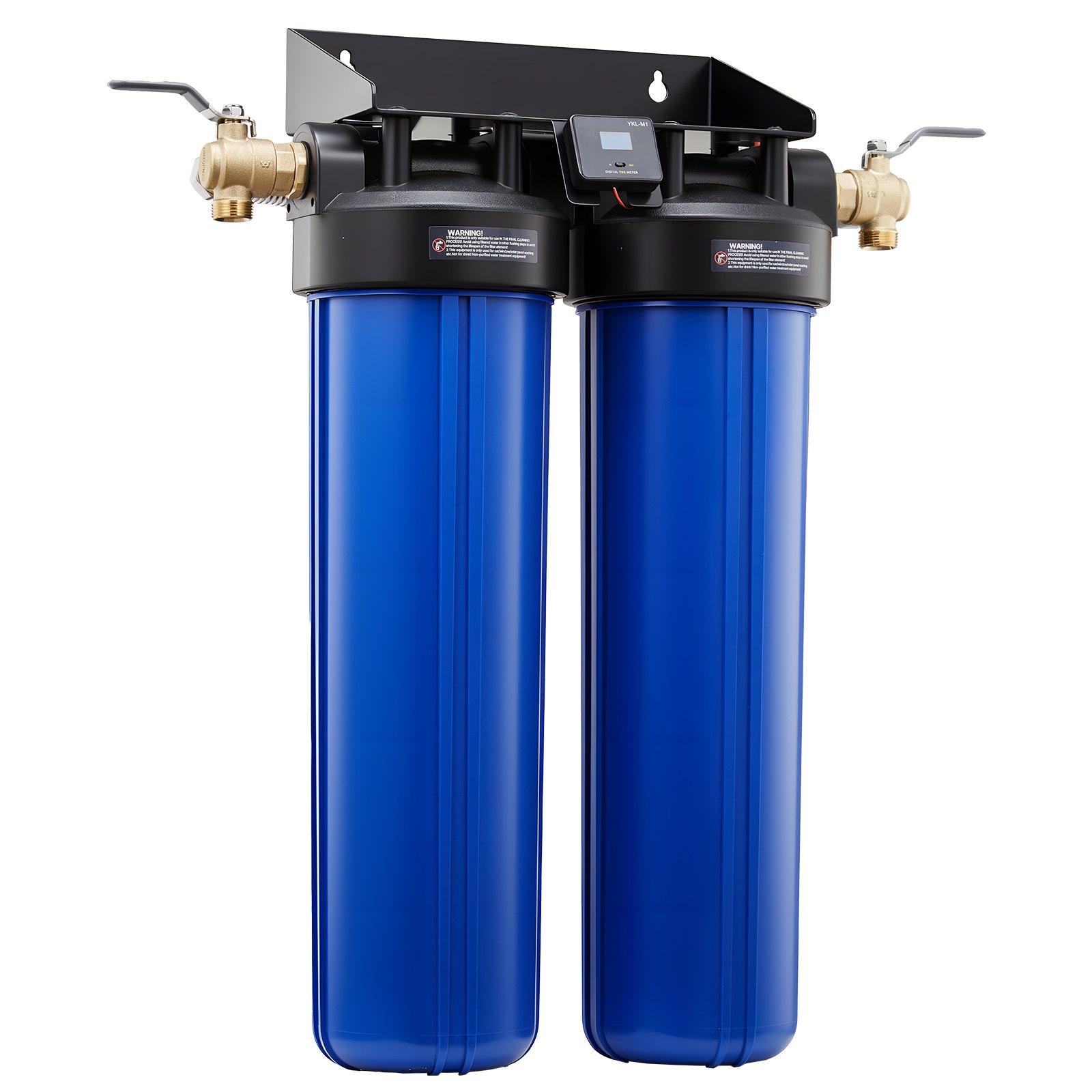 VEVOR Deionized Water System for Car Wash, Spotless Car Wash Water System with 2 x 4L DI Resin, Bypass Valve & TDS Meter, Spot-Free Deionized Water Filter for Cars RVs Motorcycles Windows