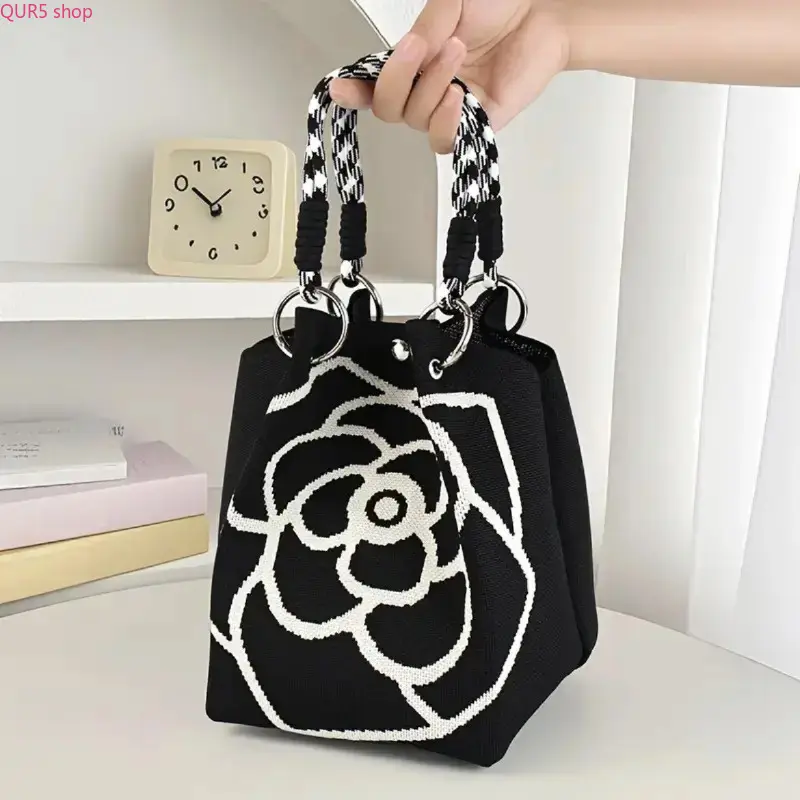 2026 Multi-Purpose Floral Print Top Handle Handbag for Women, Spacious Daily Purse Holds Phones & Daily Essentials, Exquisite Pattern with Sturdy Durable Structure, All-Match Fashion Shoulder Bag Ideal for Campus, Business Occasions and Weekend Outdoor Ou