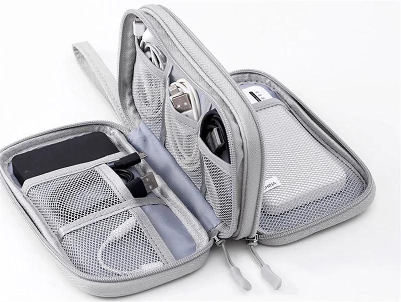 Travel Cable Bag Portable Digital Storage Pouch Charger Data Cable USB Bag Organizer Waterproof Electronic Accessory Storage Bag