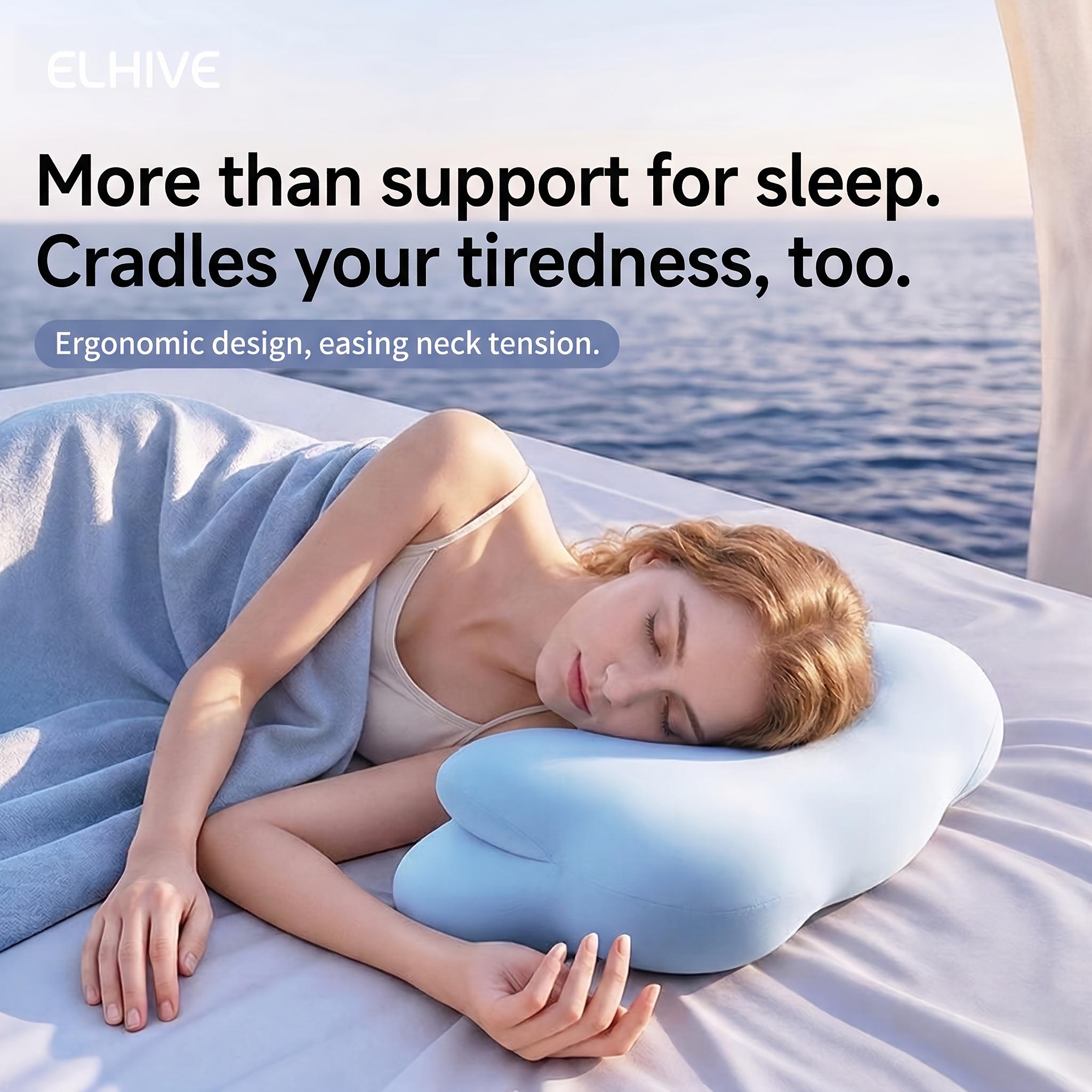 Comfortable Pillow Designed for Neck Support, Featuring a Zoned Contour for Side And Back Sleepers, with a Cooling Cover That Is Breathable And Washable. This 4D Cloud Sleep Pillow Promotes for Deep Rest And Is Ideal for Both Travel And Home Use
