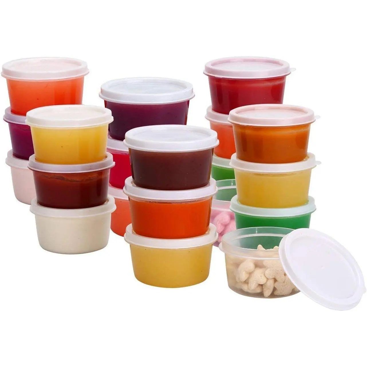 Small  Storage Containers - 20 count | Plastic  Containers with  | Deli Containers | Meal Prep Container | Pantry, Fridge, Kitchen Organization | Cereal, Spices, Snack Containers