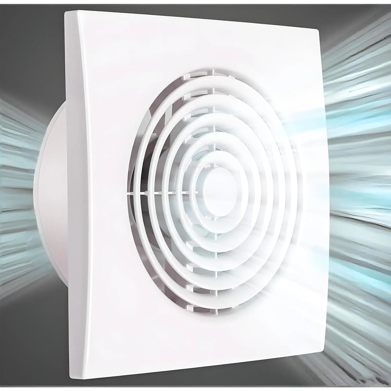 6 Inch Exhaust Fan Bathroom Exhaust Fan Damper ABS  Ventilation Fan for Kitchen Garage Bedroom  Office Ceiling window & Wall Mount White