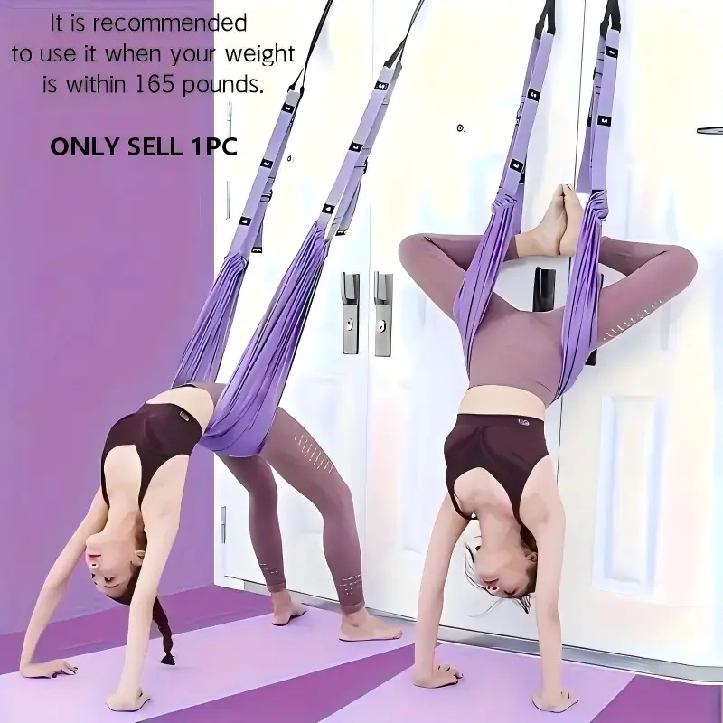 Multifunctional Aerial Yoga Hammock with Resistance Band, Home Yoga Stretch Strap, Ideal for Ballet, Gymnastics, Pilates, Unisex Fitness Equipment, Stretching Gear, Yoga Accessories, Pilates Workout Equipment