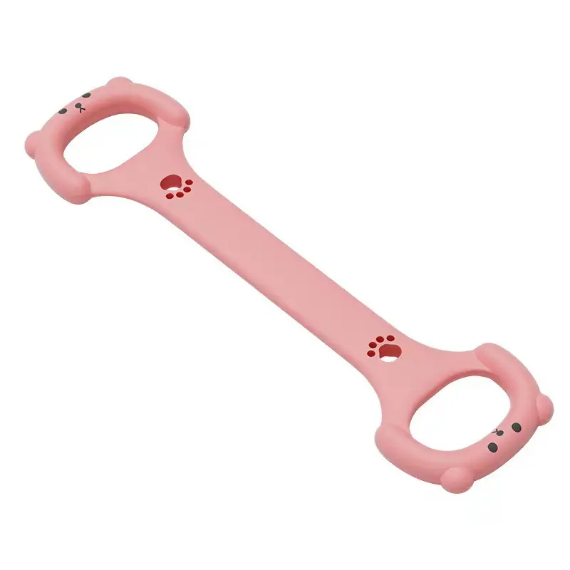 Cute Bear Shaped Silicone Pull Rope For Female Daily Fitness, Multi-functional Elastic Training Tool With Non-slip Grip To Open Shoulders, Straighten Back And Shape Body During Yoga Workout