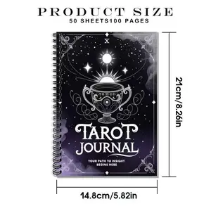 A5 Tarot Card Log Book for Beginners and Experts, Game Group Steps and Notes Coil, Essential Tarot Journal for Practitioners