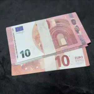 100pcs Euro Pet Memorial Coins, High-Definition Replica Design, Floral Decoration, Collectible Home Decor, Prank Euro Counterfeit Bills