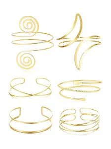 Minimalist Temperament Solid Color Arm Cuff, Wavy Cuff Bangle, Fashionable Bangle for Women & Girls, Trendy All-match & Exquisite Arm Jewelry for Birthday Gift, Modern Fashion Accessories, Elegant Minimalist Bangle