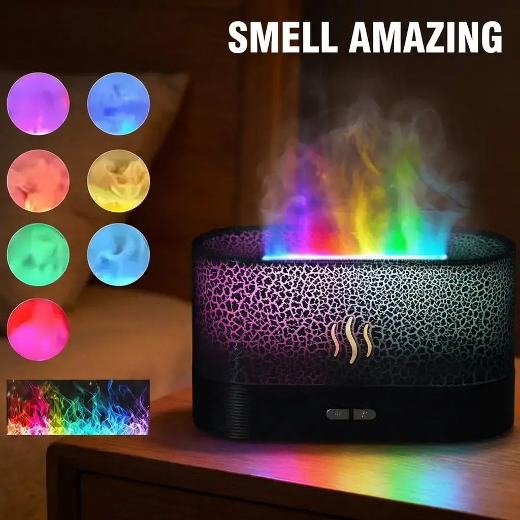 Portable Colorful Night Light Humidifier, Humidifier Atmosphere Light, USB Powered Mist Maker with Anti-dry Function, Desktop Small Aroma Diffuser Air Humidifier For Bedroom Home Office