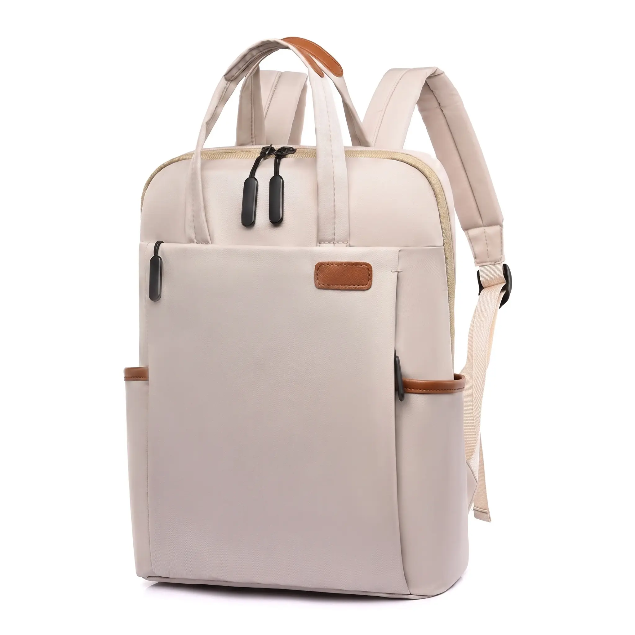 Women Casual Travel Backpack Large Capacity 15 Inch Laptop Bag Breathable Oxford Fabric Cushioned Straps Solid Color Simple Versatile For Outdoor Daily Commute
