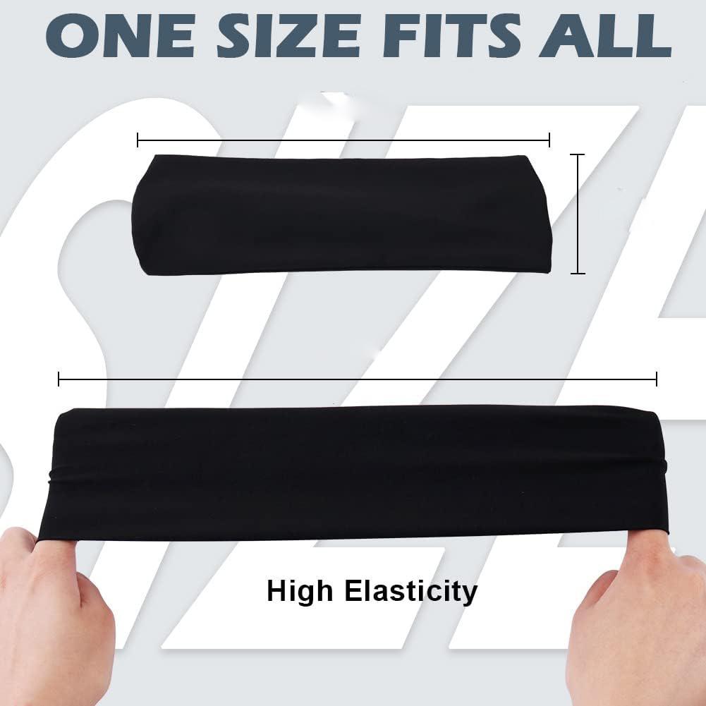 [Mother's Day Gifts]5 Pack Non-Slip Sweat-Wicking Sports Headbands, High Elastic & Comfortable for Yoga Fitness Running, Unisex Design