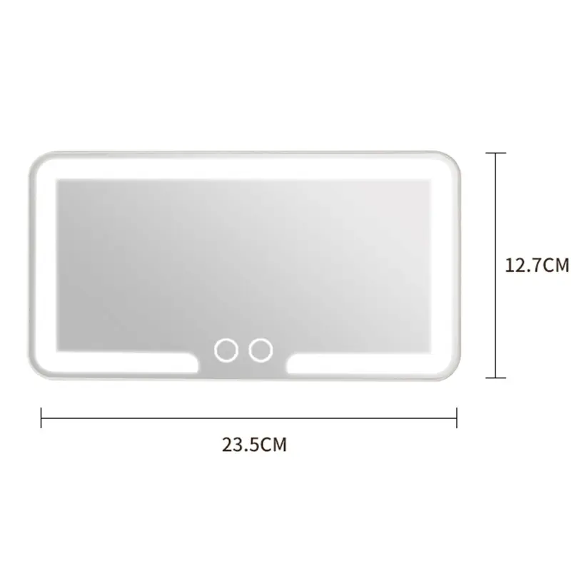 Car Sun Visor Makeup Mirror, LED Touch Screen Adjustable Brightness Auto Interior Makeup HD Mirror, Rechargeable Vanity Mirror,girly car accessories,car stuff Multifunctional Car Led Car Smart Display Car Sun Visor Makeup Mirror, LED Touch Screen Adjustable Brightness Auto Interior Makeup HD Mirror, Rechargeable Vanity Mirror,girly car accessories,car stuff Multifunctional Car Led Car Smart Display