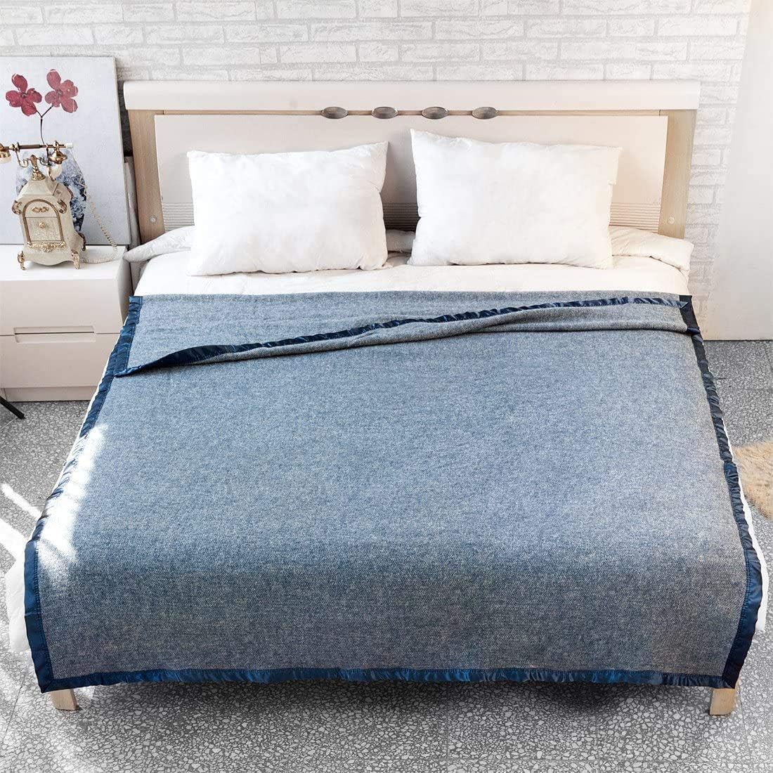 Herringbone  Throw Blanket - Blue,  Size