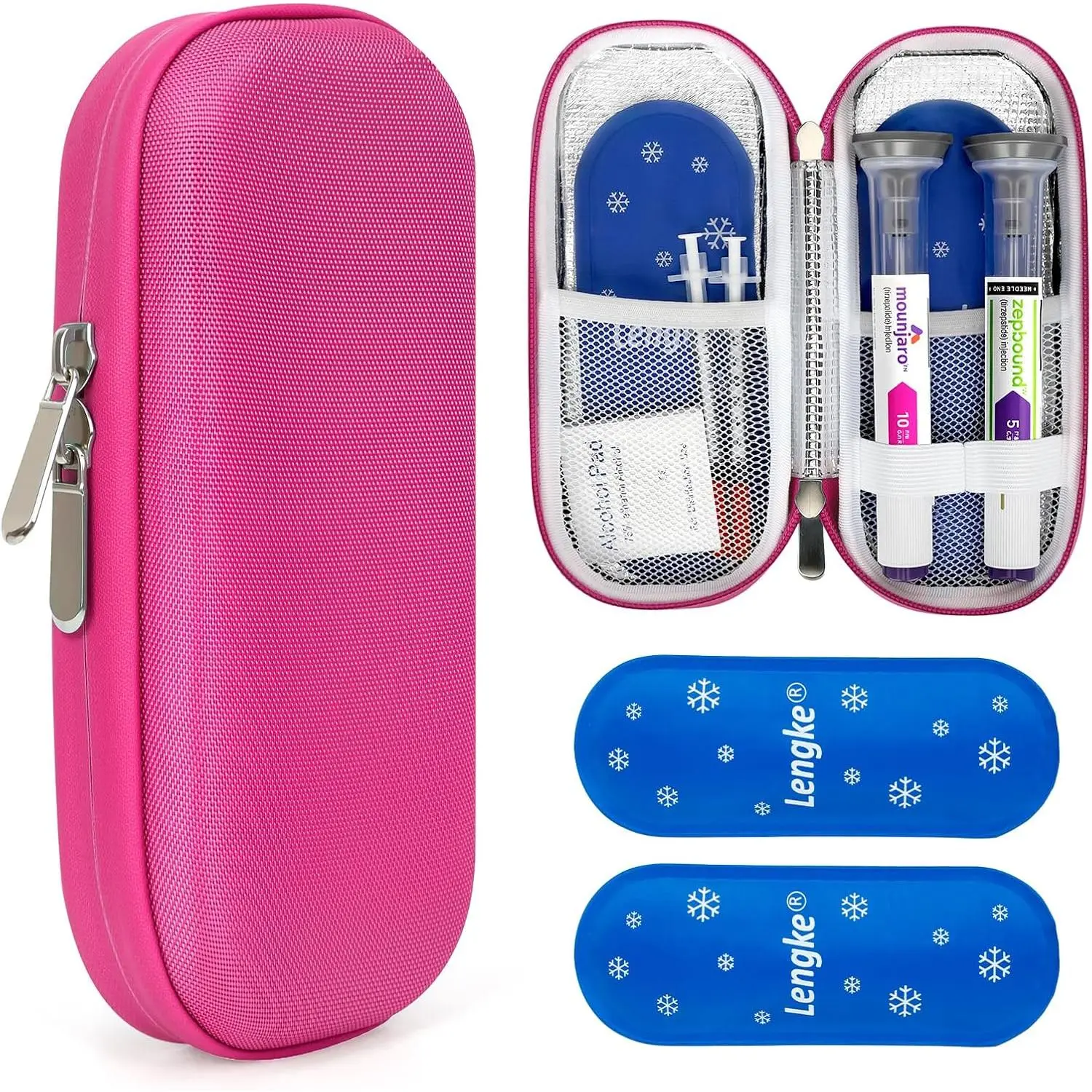 GLP-1 Travel Case Fits 2 Zepbound, Mounjaro & Pens