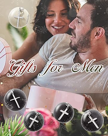 MILACOLATO Solid 925 Sterling Silver Cross Necklace for Men Women, 2mm Diamond-Cut Sterling Silver Chain with Cross Pendant Beveled Edge for Men, Silver Crucifix Cross Necklace Jewelry 16-24 Inches (Cuban Chain/Figaro Chain/Wheat Chain/Rolo Chain)