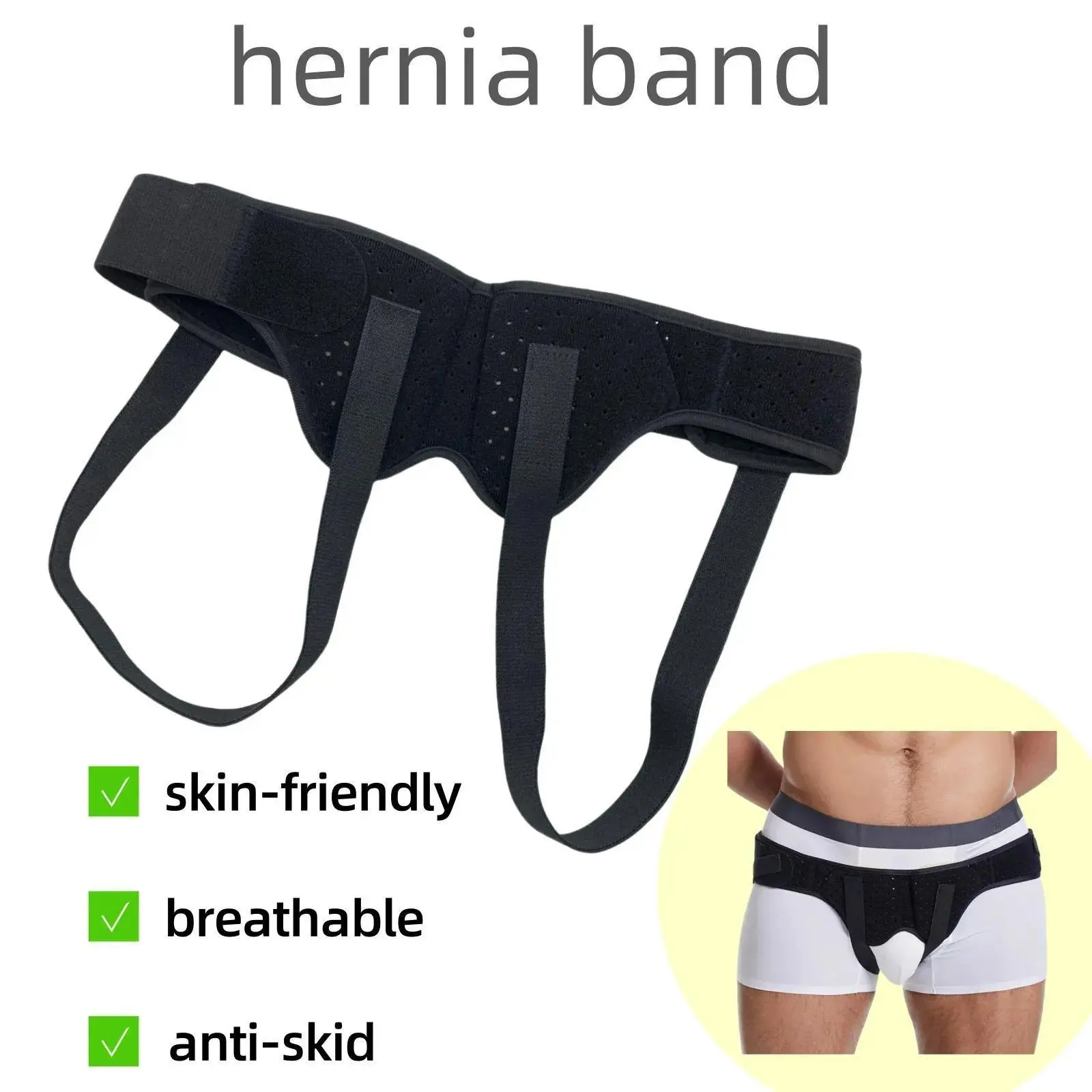 Hernia Belt for Middle-Aged and Elderly Adults with Inguinal Hernia Belt Male Small Intestinal Gas Fixation Belt