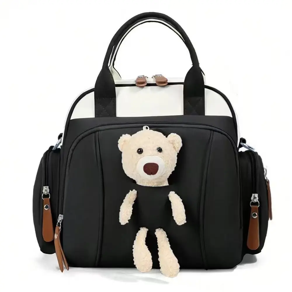 Fashion Teddy Bear Mom Bag, Handbag, New Style Storage Backpack, Large Capacity Baby Bag, Crossbody Mom Backpack