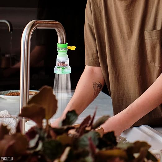 Faucet Filter Set - Water Faucet Extenders 360 Rotating,Adjustable Water Purifier for Sink (0.83 x 2.6 x 1.85),Easy to Install and Store, Reduce Water Waste, Good for Kitchen and Bathroom