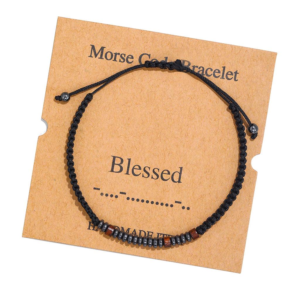 Braided Bracelet Morse Code Alphabet Number Couple Bracelet Morse Code Bracelet Creative Gift