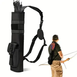 Portable High Capacity Bow Sling with Adjustable Shoulder Straps - Durable Oxford Fabric, Versatile Tactical Bag for Hunting and Fishing Gear Storage