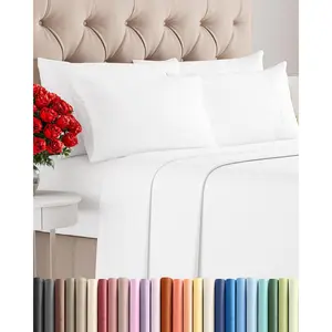 Queen 6 Piece Sheet Set - Comfy Breathable & Cooling - Ultra Soft Hotel Luxury Bedding Set w/ 8-16 Inch Deep Pockets - 1 Flat & 1 Fitted Sheet & 4 Pillowcases - Cozy, Wrinkle Free & Easy Care - White