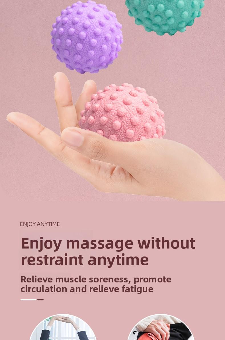 Fascia Ball for Foot Massage & Yoga Fitness TPE Dual Ball Design for Lumbar and Back Muscle Relaxation in Smoky Purple Roland Purple Starry Gray Immersive Black