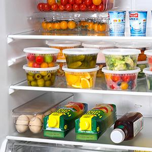 32 Sets 16 oz Plastic Deli Food Containers With Lids, Airtight Food Storage Containers, Freezer/Dishwasher/Microwave Safe, Soup Containers For Takeout Meal Prep Storage