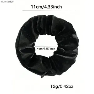 "3PCS Scrunchie with Hidden Zipper Pocket, Cute Elastic Hair Tie Organizer Pouch, Multi-Use Wrist Scrunchie with Secret Storage for Cash Cards Keys, Travel Gym School Daily Wear Hair Accessory Set"