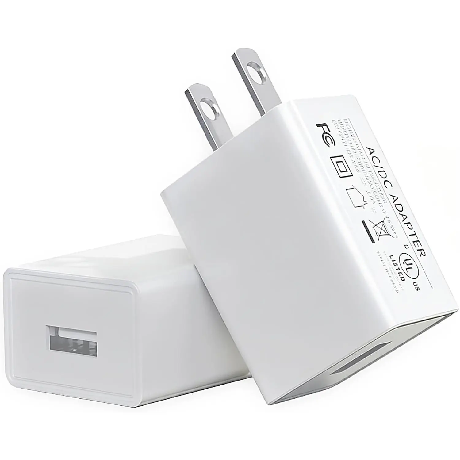2 Pack 5V 2A USB Power Adapter for  Cam V3 V2 Pan, Blink Mini, Ring Stick Up Cam, Nest Cam,  - 10W UL Listed  Camera Wall Charger, Kasa, Furbo &