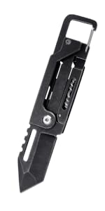 Folding Utility Box Cutter with 5 Razor Blades, Pocket Utility Knives, Screwdriver, Saw, Lock Design, Clip and Holder for Belt, EDC Heavy Duty Work Knifes, Fathers Day Dad Gifts for Papa