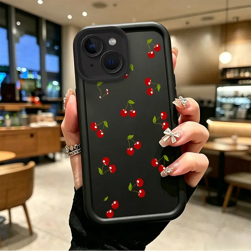 Phone case for iphone 13 13mini 14 14plus 15 15plus Shockproof TPU Gift Playful Red Cherry Pattern Phone Case soft silicone Celestial Eye Layered Phone Case BOJTLVN4