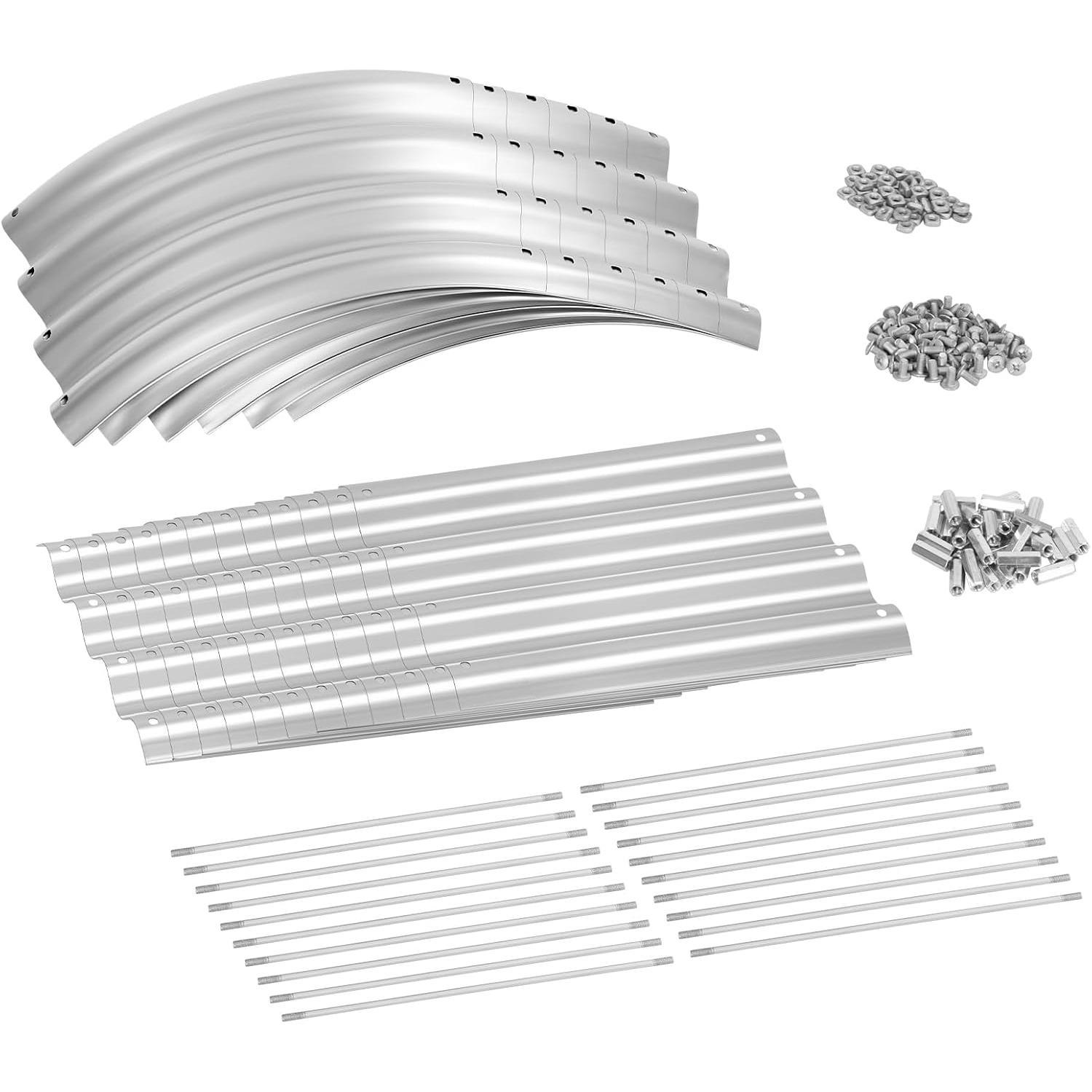 8ft Galvanized Raised Garden Bed Kit, Raised Garden Boxes Outdoor, Oval Metal Raised Garden Beds for Vegetables, ,108 Gallon Capacity(with 10 Connecting rods)