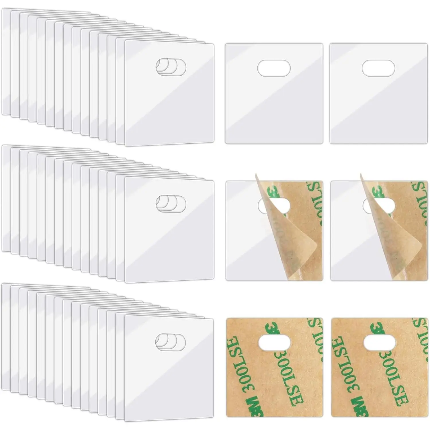 60 count Vertical Blind Repair Tabs Kit, Clear  Adhesive PVC Fixers & Vertical Blinds  Slats, Blind Fixer Tabs Invisible Snap in Repair Patches, Easy DIY Fix No Tools Needed