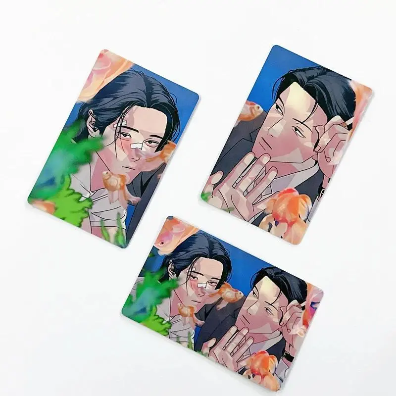 3PCS Master Peace Manhwa Laser LOMO Cards Ahn Pyeonghwa Joo Incheol Korean Collectible Fans Gift