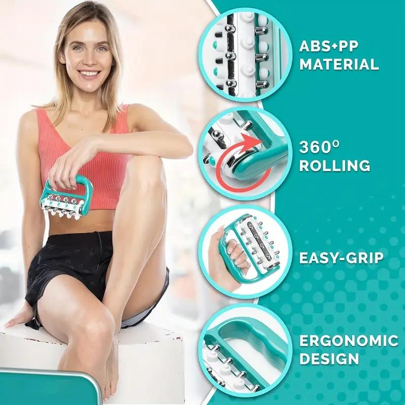 [Deep Tissue Roller] 1pc Deep Tissue Massage Roller | Release And Fat Cell Massage, Lymphatic Drainage Massager, Handheld Body Massage Tool for Legs, Shoulders, And Back, Body Care