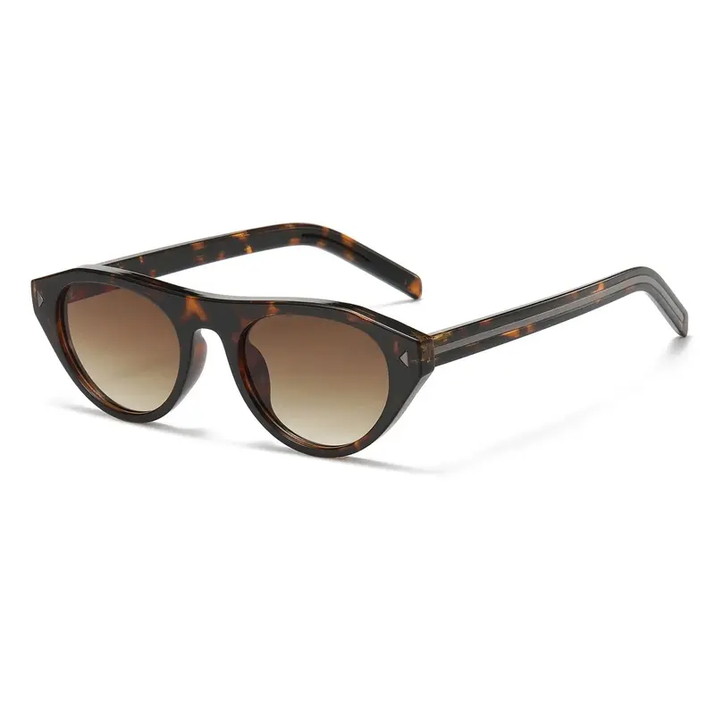 Retro Small Oval Sunglasses for Women Men, Y2K Vintage Narrow Round Cateye Shades, UV400 Protection Summervibes