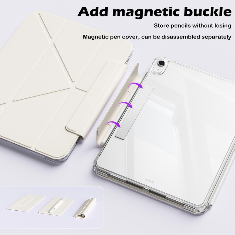 KENKE 2 in 1 Detachable Acrylic Tablet Case with Clasp, Auto Sleep/Wake Tablet Protective Cover, Tablet Casing, Tablet Accessories Compatible with iPad