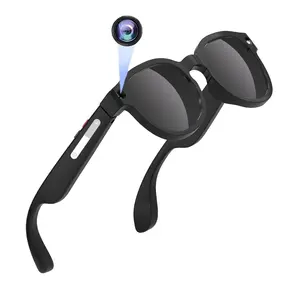 Men’s Sunglasses with AI Translation, Smart Glasses with Camera, 2MP Anti-Shake Video Recording, 270Mah Battery ,3 Lens(Sunglasses +Anti-Blue Lens+Gradient ) ,AI Object Recognition ,AI Glasses, Bluetooth Call , Music Control
