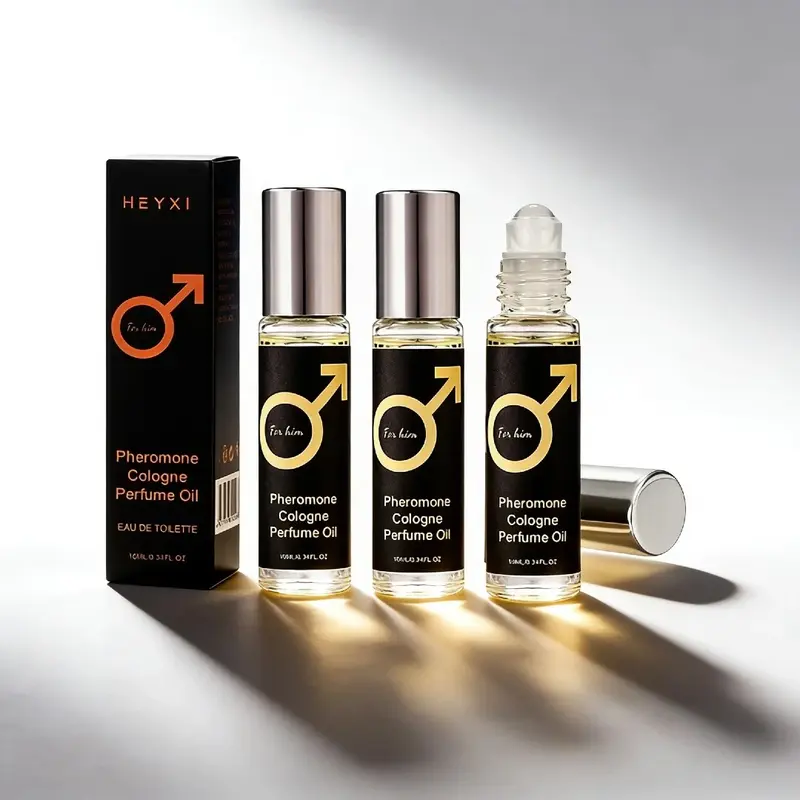 Men's Magnetic Pheromone Roll-On Cologne - Irresistible Attraction, Portable Travel Size, Long-Lasting Scent, Gentle Skin-Friendly
