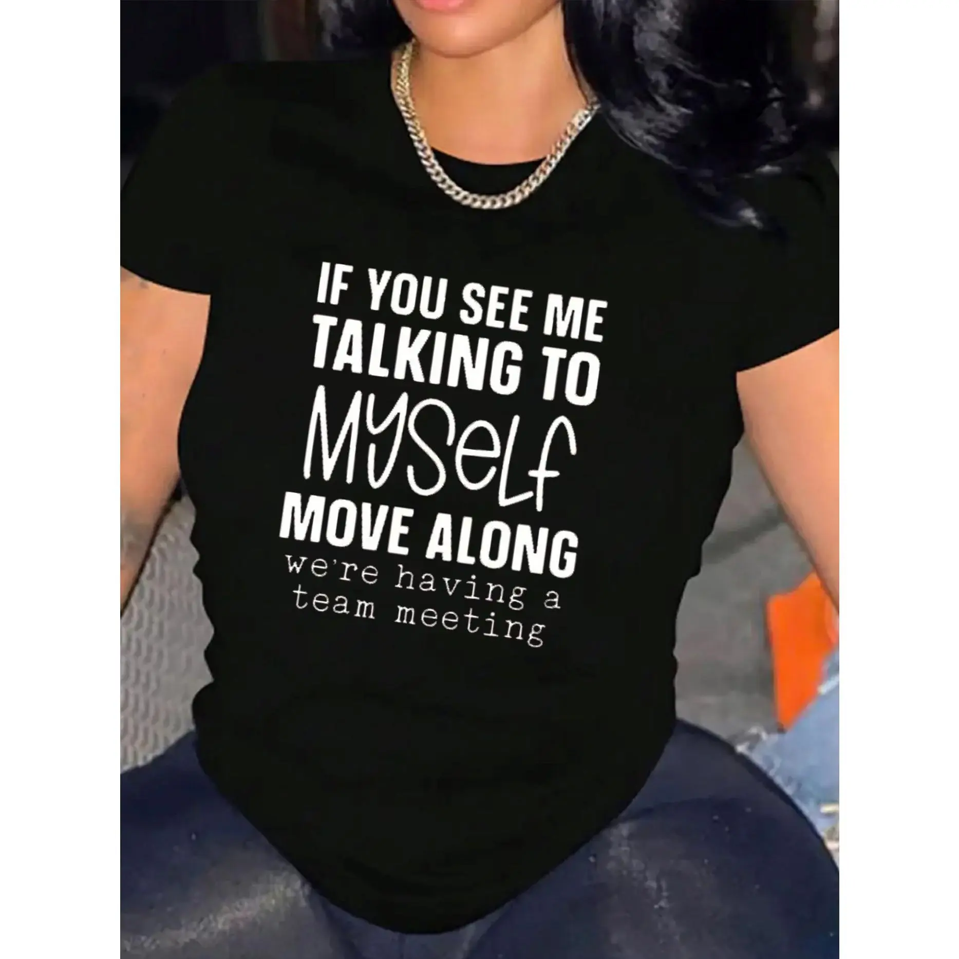 Women's Solid 100% Cotton T-Shirt, Casual Chic Crew Neck Short Sleeve Top with a Regular Fit, Soft and Breathable, Knit, Round Neck, Basic Style, All Seasons, Plain