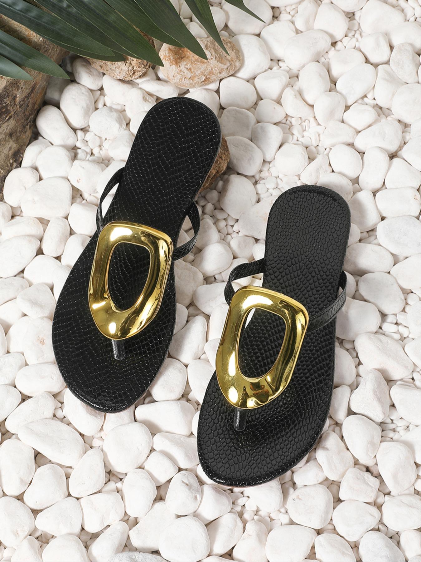 Women's Fashionable Plain Color Slippers, Casual Comfortable Flat Slippers for Summer, Lightweight Breathable Shoes for Daily Wear, Flip Flops