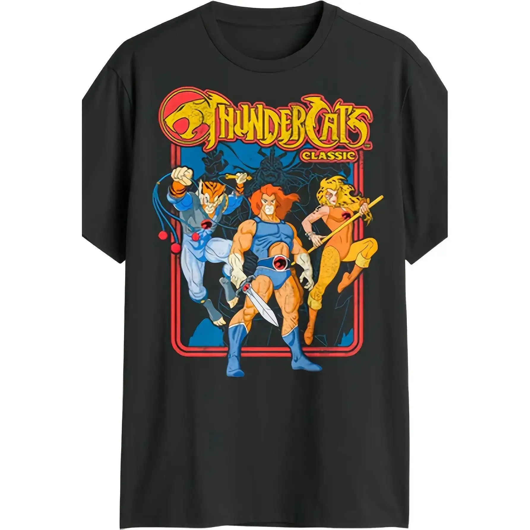 Men's 80s Cartoon Graphic T-Shirt, Loose-Fitting Short Sleeve Crew Neck Top with Vibrant Detailed Design, Breathable Retro Casual Streetwear, Classic, 3Xl, Shortsleeve, Menswear