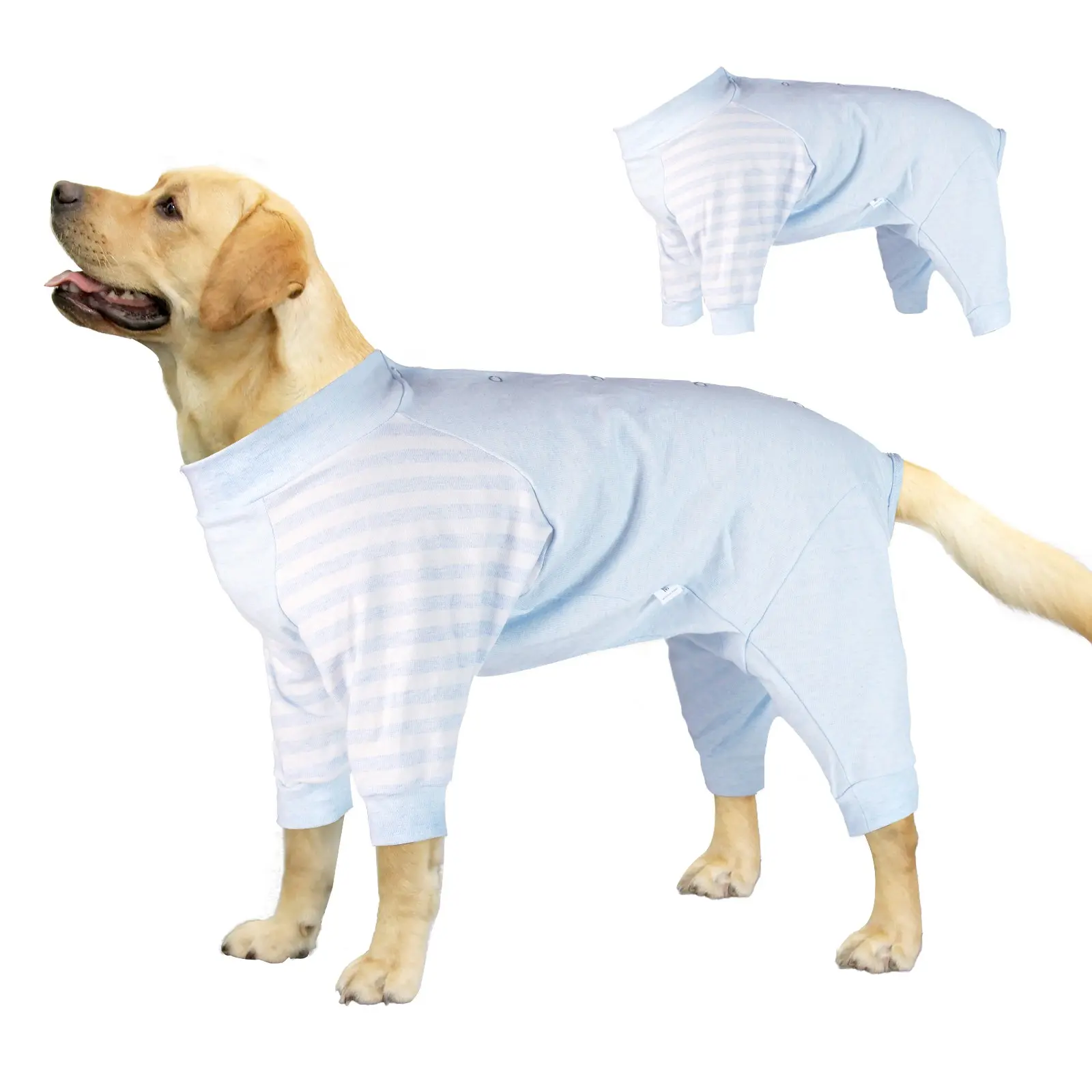Four-Season Dog Sleepwear, Easy-On Zipper Design, High Elasticity Breathable Four-Legged Clothes, Anti-Shedding for Medium to Large Dogs