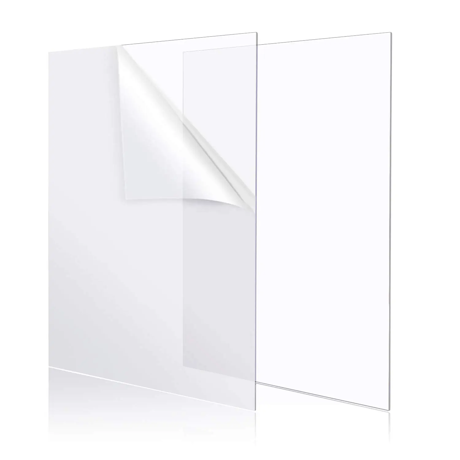 8" x 12" Clear  Sheet Plexiglass Plastic Sheet for Crafts | Transparent  Board with Protective Paper for Craft, Windows, Frame, DIY Display Projects, Pack of 2