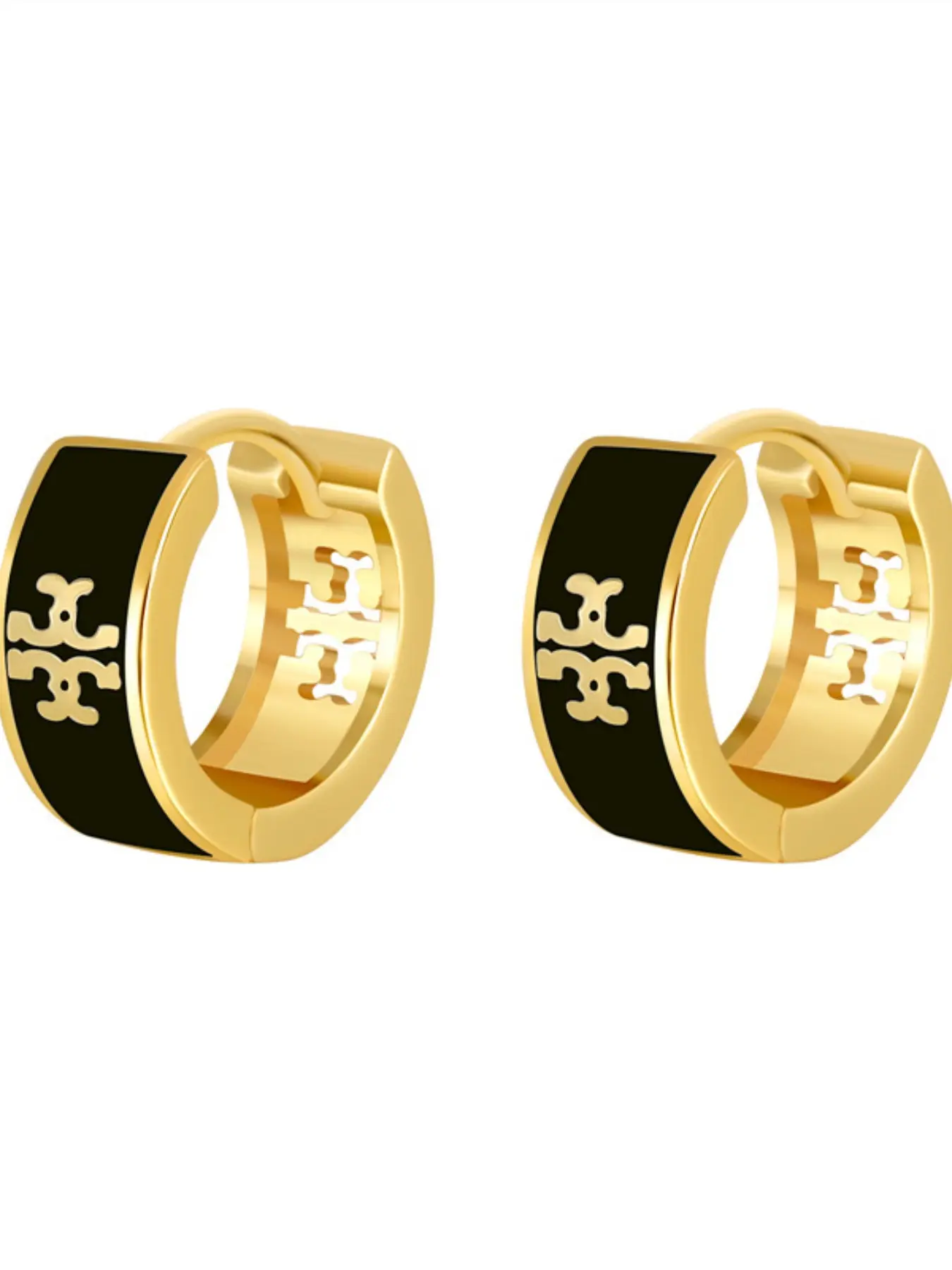 Elegant Women's Enamel Hollow Ring Earrings, Vintage Design, Perfect for Daily Wear and Special Occasions, Ideal Gift Choice, Circle Shape Earrings